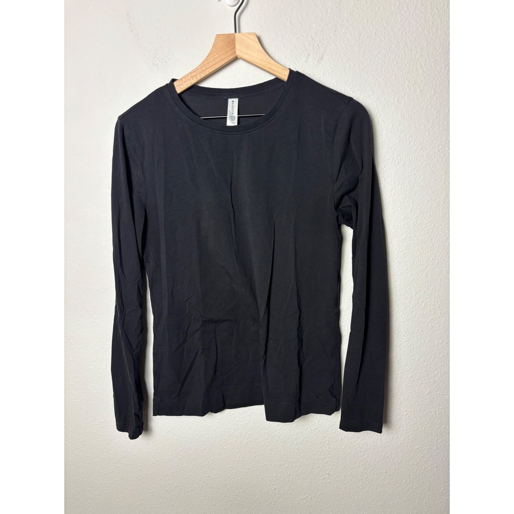 Athleta Outbound Long Sleeve Tee Black Crew Neck Active Top S/631813-03 Size M